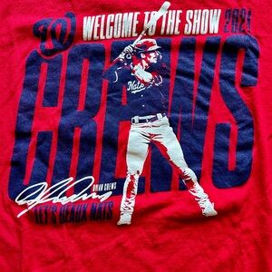 Washington Nationals T-Shirt, Dylan Crews (Large)